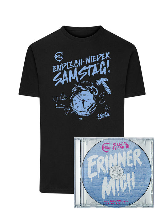 HBz - "Erinner Mich" CD & "Endlich wieder Samstag" T-Shirt Bundle