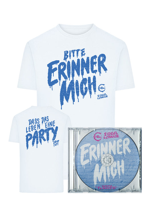 HBz - "Erinner Mich" CD & T-Shirt Bundle White